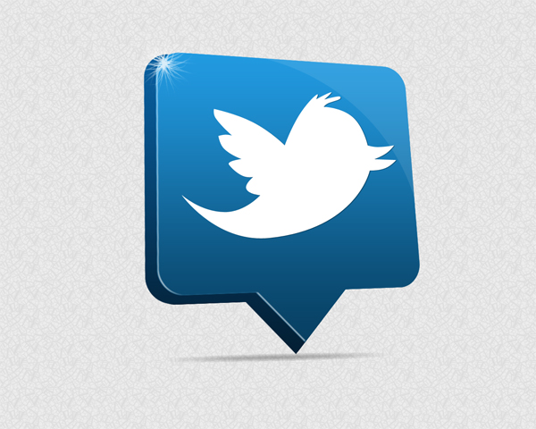 3D Twitter Icon